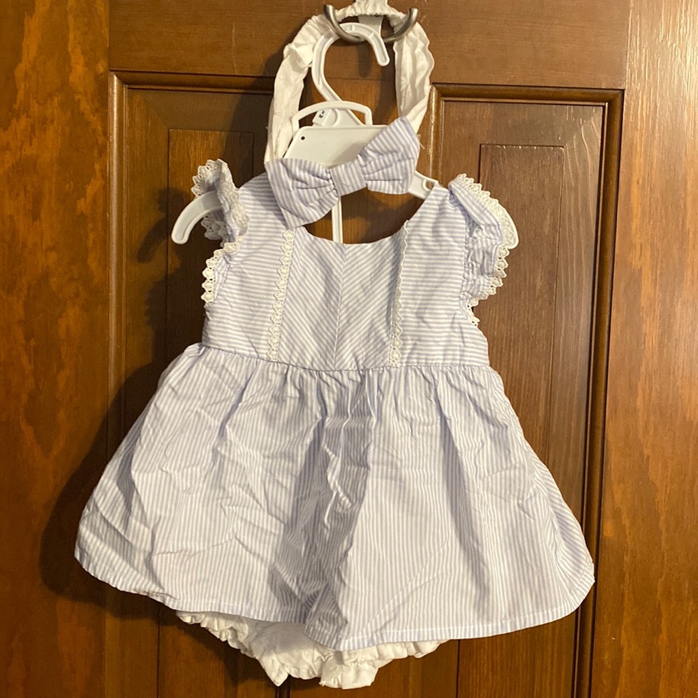 Baby dress with underwear and headband